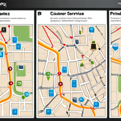 Home 7 **
Prompt: Customer journey map visualization, highlighting key touchpoints (website visit, social media interaction, customer service call), personalized offers, data analysis, modern interface.
**