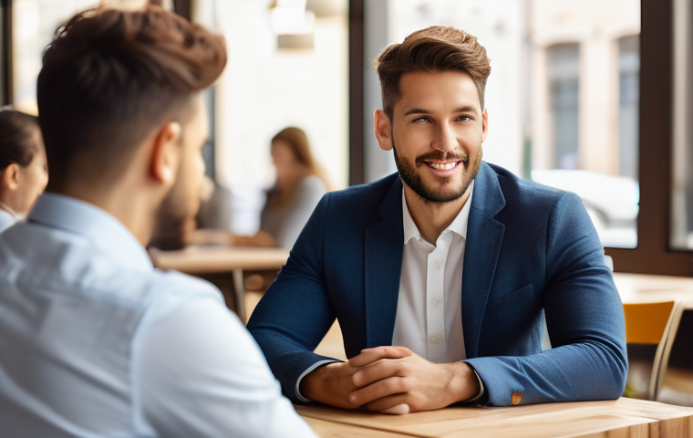 소비자중심 경영과 디지털 혁신의 연계 전략 연구와 분석 - **"A warm, inviting close-up of a business professional, dressed in smart-casual attire, genuinely a...