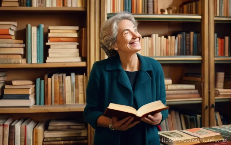 소비자중심 경영을 통한 고객 만족과 성공 사례 - **A Heartfelt Parisian Bookstore Moment**
A wide, warmly lit shot of a cozy, traditional Parisia...
