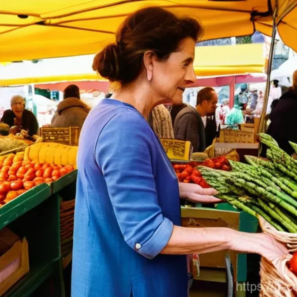 소비자 행동 변화와 그 영향 - **A Savvy Shopper at a French Market**
A vibrant, sun-drenched scene at a traditional French out...