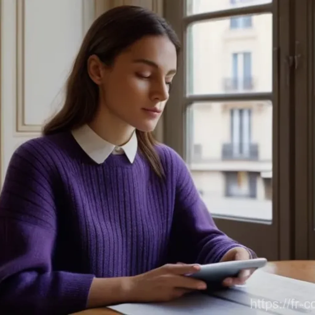 소비자 행동 데이터와 관련된 사례 분석 - **Prompt:** "A thoughtful young French woman, early 30s, with elegant, natural styling (wearing a ch...