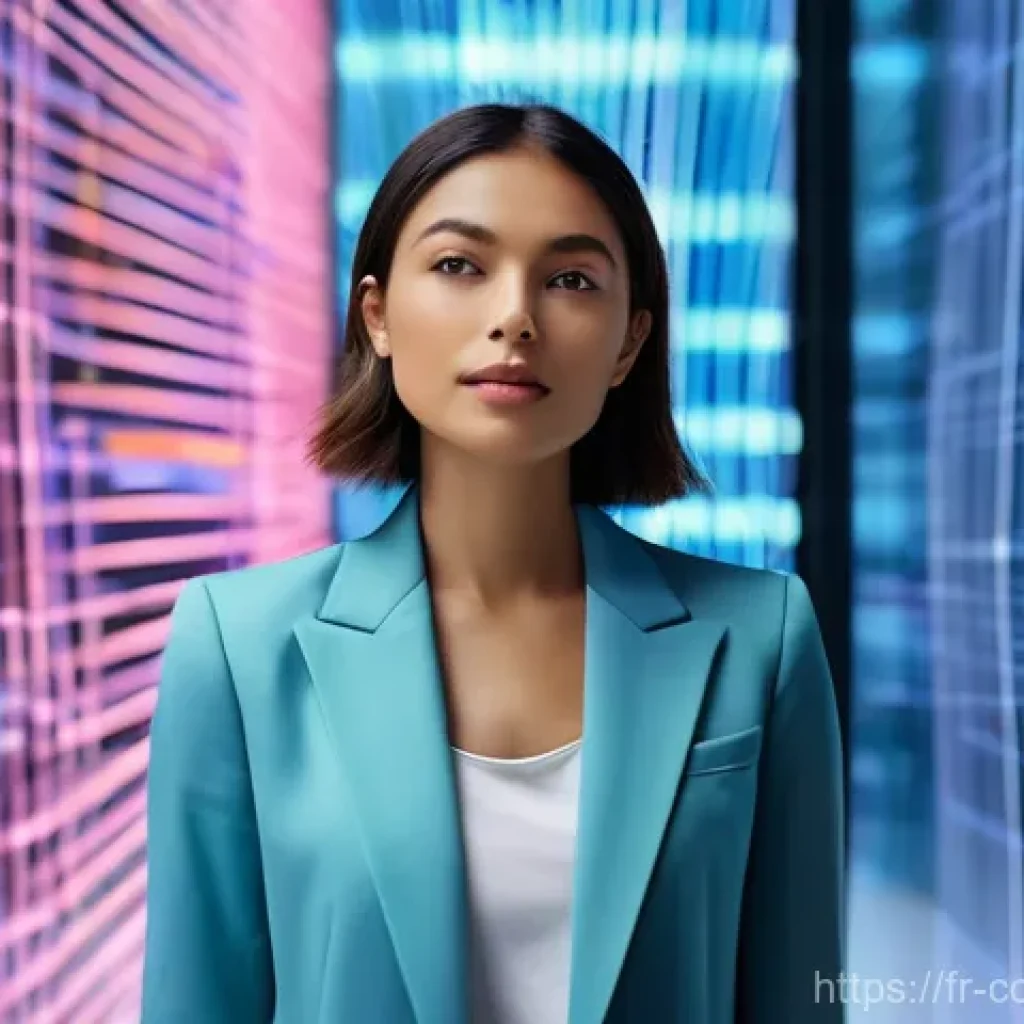 소비자 행동 데이터를 활용한 신제품 혁신 전략 연구와 분석 - **Prompt:** A stylish, dynamic young woman, appearing as a modern influencer, stands in a brightly l...