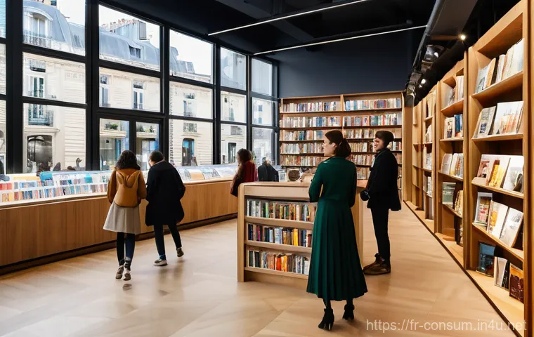 소비자 행동 데이터를 활용한 비즈니스 성공 사례 - **Prompt 1: AI-Powered Cultural Recommendations**
"A vibrant, modern bookstore and cultural hub ...