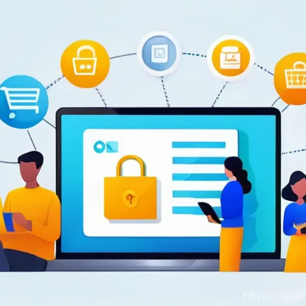 소비자 보호와 관련된 최신 연구 논문과 사례 연구와 분석 - **Prompt:** A dynamic and brightly lit image illustrating enhanced online shopping safety and consum...