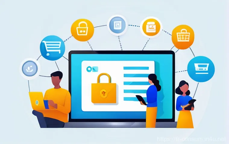 소비자 보호와 관련된 최신 연구 논문과 사례 연구와 분석 - **Prompt:** A dynamic and brightly lit image illustrating enhanced online shopping safety and consum...