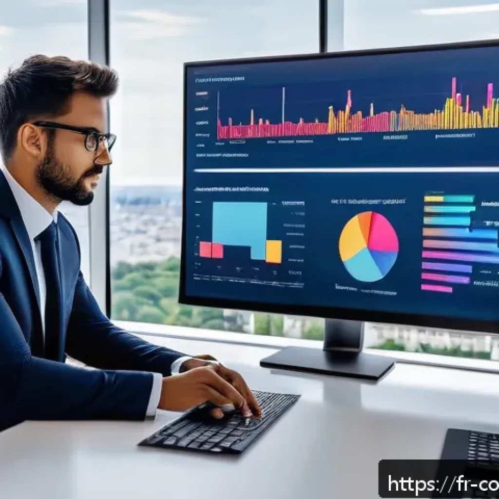 소비자 행동 데이터를 활용한 비즈니스 모델 혁신 - A sophisticated digital marketing control room with diverse professionals analyzing real-time behavi...