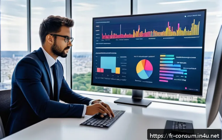 소비자 행동 데이터를 활용한 비즈니스 모델 혁신 - A sophisticated digital marketing control room with diverse professionals analyzing real-time behavi...