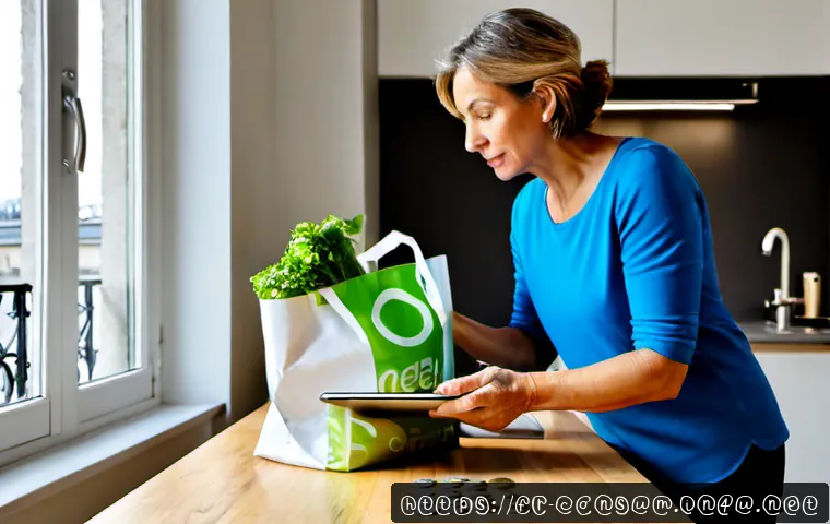 소비자 행동 분석과 디지털 시대의 변화 - Photorealistic consumer behavior analysis scene in a modern Paris apartment, middle-aged French woma...