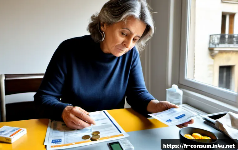 소비자 보호법 적용 사례 분석 - Photorealistic French consumer protection case analysis scene, middle-aged woman at a bright Paris a...