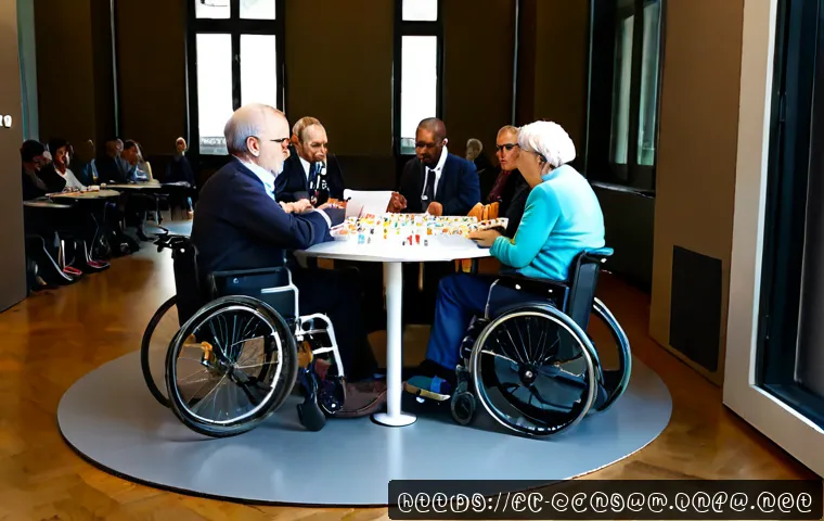 소비자중심 정책 수립 사례 연구 - Photorealistic French municipal policy workshop in a bright Paris civic meeting room, diverse adult ...